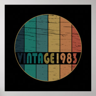 Geboren 1983 Vintager Geburtstag Poster