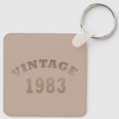 geboren 1983 Vintager Geburtstag Schlüsselanhänger (Rückseite)