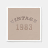geboren 1983 Vintager Geburtstag Serviette (Vorderseite)