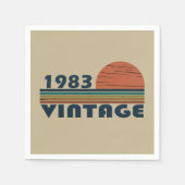 Geboren 1983 Vintager Geburtstag Serviette (Vorderseite)