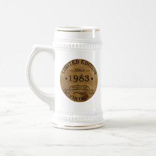 Geboren 1983 Vintages Geburtstagsgeschenk Bierglas