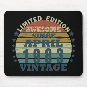 Geboren 1983 Vintages Geburtstagsgeschenk Mousepad