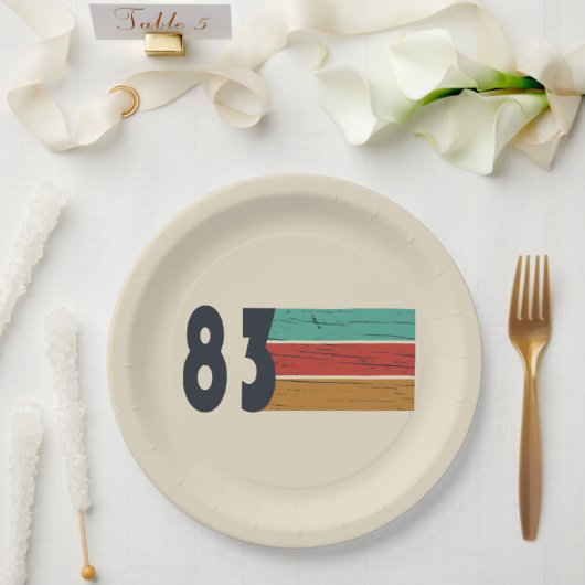 Geboren 1983 Vintages Geburtstagsgeschenk Pappteller (Hochzeit)