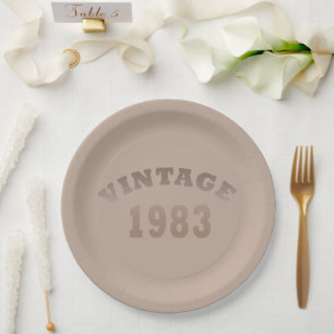 geboren 1983 Vintages Geburtstagsgeschenk Pappteller