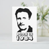 Geboren 1984 (George Orwell) Karte (Stehend Vorderseite)