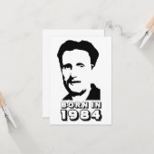 Geboren 1984 (George Orwell) Karte (Vorderseite/Rückseite Beispiel)