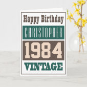 Geboren 1984 Grußkarte Karte (Gelbe Blume)