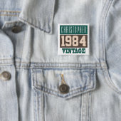 Geboren 1984, Personalisiertes Geschenk Button (Beispiel)