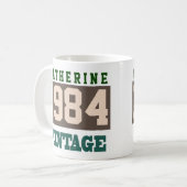 Geboren 1984, Personalisiertes Jahr der Geburt Kaffeetasse (Vorderseite Links)