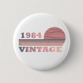 geboren 1984 Vintager Geburtstag Button (Vorderseite)