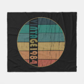 Geboren 1984 Vintager Geburtstag Fleecedecke (Vorderseite (Horizontal))