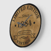 Geboren 1984 Vintager Geburtstag Große Wanduhr (Winkel)