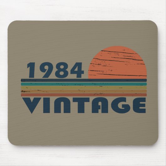 geboren 1984 Vintager Geburtstag Mousepad (Vorne)