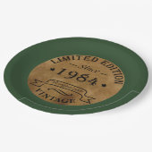 Geboren 1984 Vintager Geburtstag Pappteller (Schrägansicht)