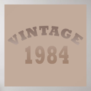 Geboren 1984 Vintager Geburtstag Poster