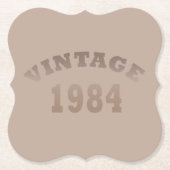 Geboren 1984 Vintager Geburtstag Untersetzer (Vorderseite)