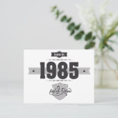 Geboren 1985 (Dark&Lightgrey) Postkarte (Stehend Vorderseite)