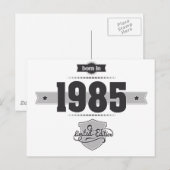 Geboren 1985 (Dark&Lightgrey) Postkarte (Vorne/Hinten)