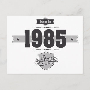Geboren 1985 (Dark&Lightgrey) Postkarte