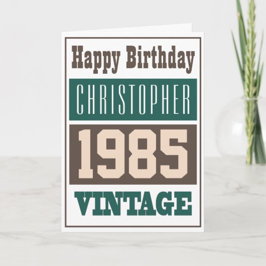 Geboren 1985 karte (Vorderseite)