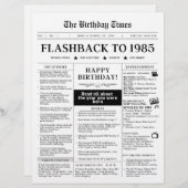 Geboren 1985 Schwarz-Weiß-Mock-Zeitung (Vorne/Hinten)