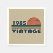 geboren 1985 Vintag 40. Geburtstag Serviette (Vorderseite)