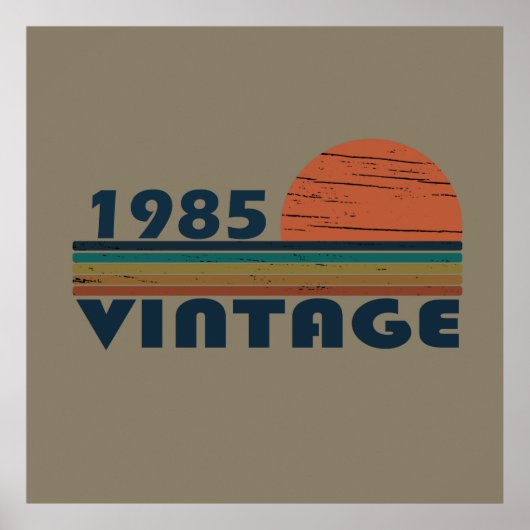 geboren 1985 Vintage 40. Geburtstagsgeschenk Poster (Vorne)