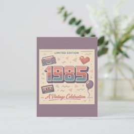 Geboren 1985 Vintage | Retro 80er Limitierte Aufla Postkarte