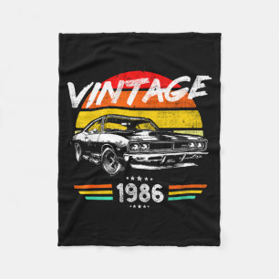 Geboren 1986 40. Geburtstag Vintage-Muscle-Car Vät Fleecedecke