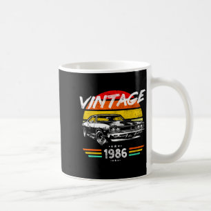 Geboren 1986 40. Geburtstag Vintage-Muscle-Car-Vät Kaffeetasse