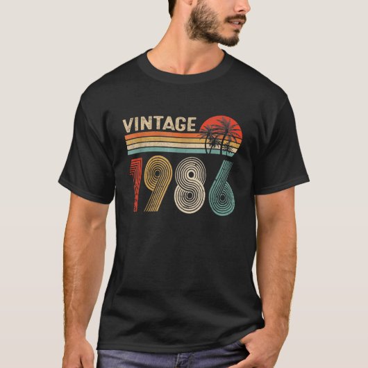 Geboren 1986 40 Jahre altes Design für Retro T-Shirt (Vorderseite)
