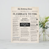 Geboren 1986 Fun Newspaper (Stehend Vorderseite)