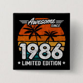 Geboren 1986 Limited Edition Retro Phantastisch se Button (Vorderseite)
