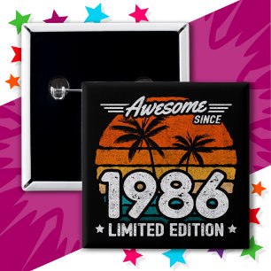 Geboren 1986 Limited Edition Retro Phantastisch se Button