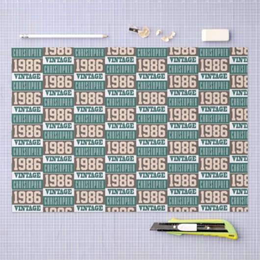 Geboren 1986 mit Christlichem Namen Seidenpapier (Handwerk)