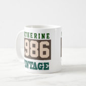 Geboren 1986, Personalisiertes Jahr der Geburt Kaffeetasse (Vorderseite Links)