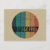 geboren 1986 Vintager Geburtstag Feiertagspostkarte (Vorderseite)