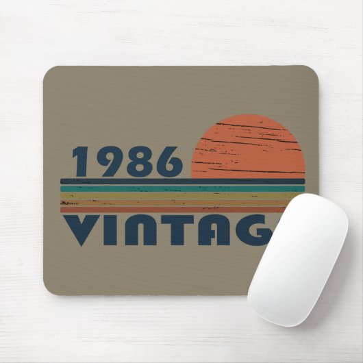 geboren 1986 Vintager Geburtstag Mousepad (Mit Mouse)
