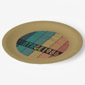 geboren 1986 Vintager Geburtstag Pappteller (Schrägansicht)