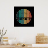 geboren 1986 Vintager Geburtstag Poster (Küche)