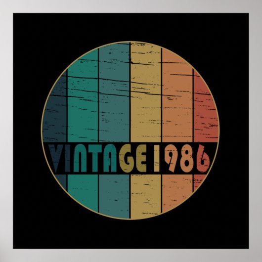 geboren 1986 Vintager Geburtstag Poster (Vorne)