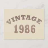 Geboren 1986 Vintages Geburtstagsgeschenk Feiertagspostkarte (Vorderseite)
