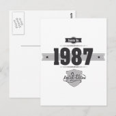 Geboren 1987 (Dark&Lightgrey) Postkarte (Vorne/Hinten)