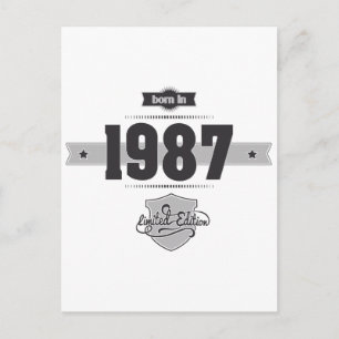 Geboren 1987 (Dark&Lightgrey) Postkarte