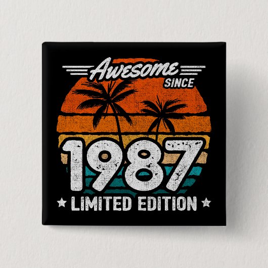 Geboren 1987 Limited Edition Retro Phantastisch se Button (Vorderseite)