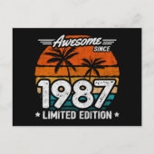 Geboren 1987 Limited Edition Retro Phantastisch se Postkarte (Vorderseite)