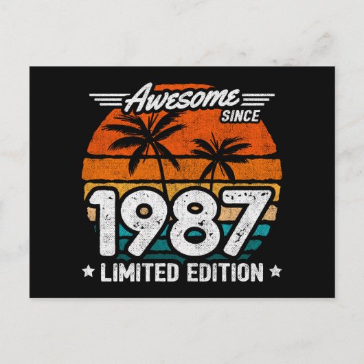 Geboren 1987 Limited Edition Retro Phantastisch se Postkarte (Vorderseite)