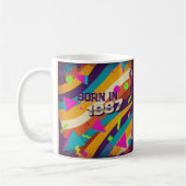 Geboren 1987 Personalisierte Mug - 80er Neon Geome Kaffeetasse (Links)
