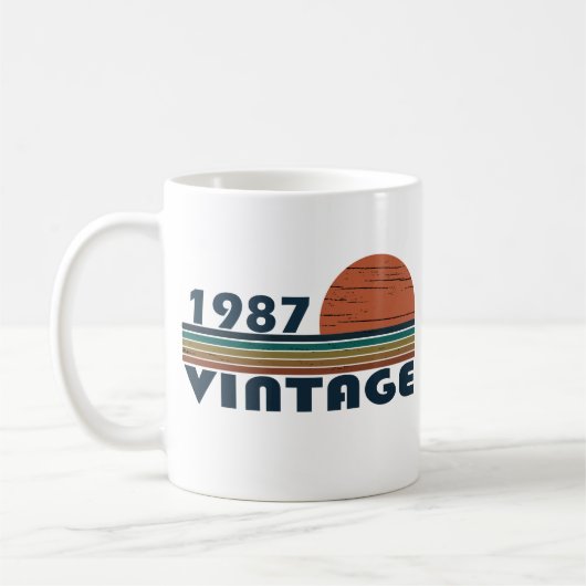 geboren 1987 Vintage Geburtstagsgeschenke Kaffeetasse (Links)