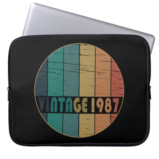 geboren 1987 Vintage Geburtstagsgeschenke Laptopschutzhülle (Vorderseite)